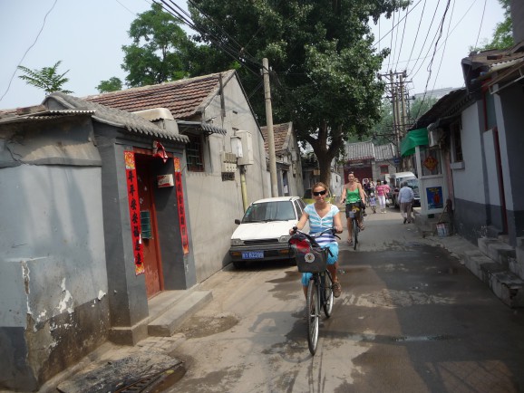 Straßenszene im Hutong-Viertel von Peking