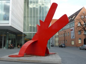 Ulm, Neue Mitte: Hund von Keith Haring