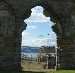 Blick von der Whitby Abbey