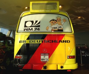 Deutscher Mannschaftsbus für die WM 1974