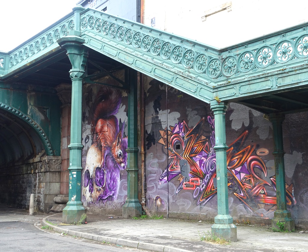 Glasgow mit Teenagern: Street Art